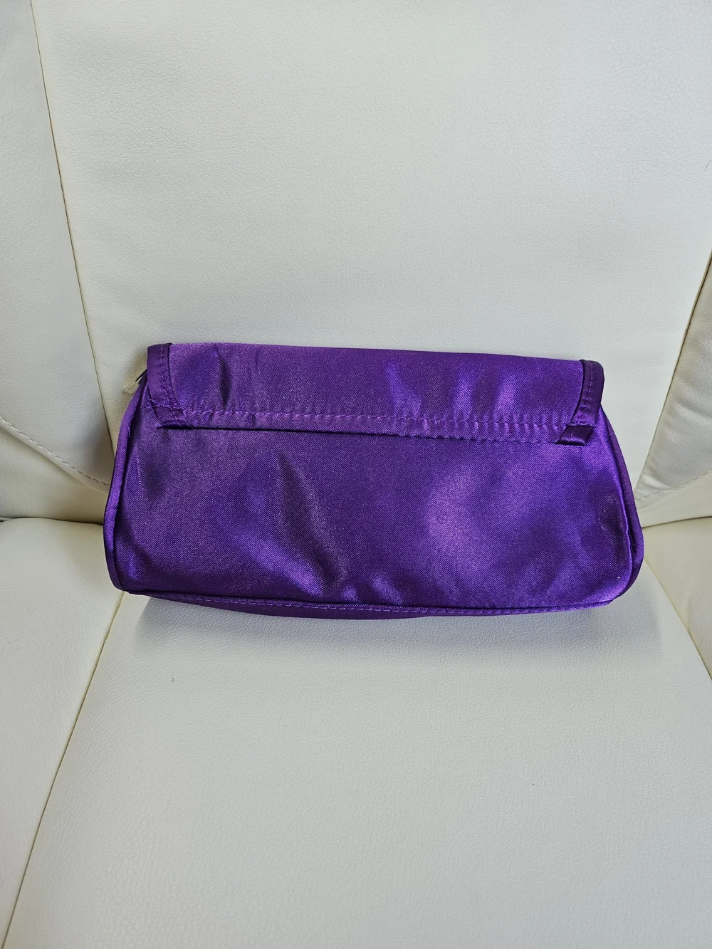 Younique Purple Satin Cosmetic Clutch